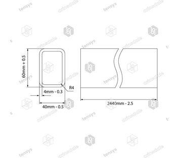 Tensys® · Heavy Duty Bulkhead Load Bars 60mm x 40mm