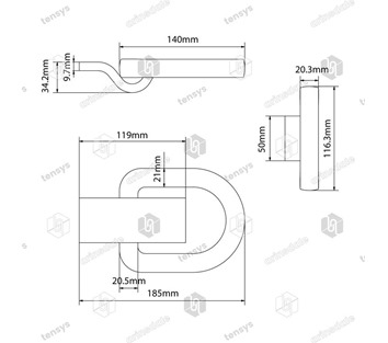 Tensys® · Lashing Ring - Weld On · 5000daN