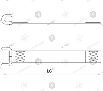 45mm · Curtainside Bottom Strap · Closed Rave Hook · Blue