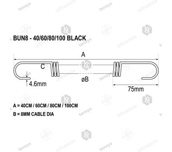 8mm · Bungee Cords · 40daN