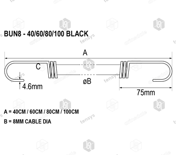8mm · Bungee Cords · 40daN