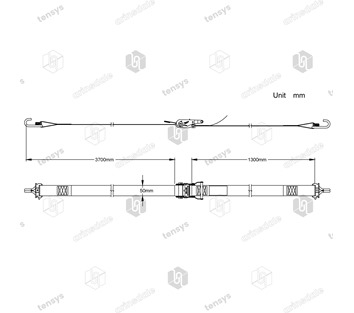 50mm · 2000daN · Box Van Internal Strap · Dual Endfittings