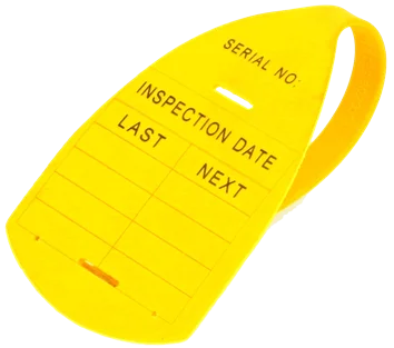 Lifting Gear Tags · Sling ID Tie Tag · Yellow