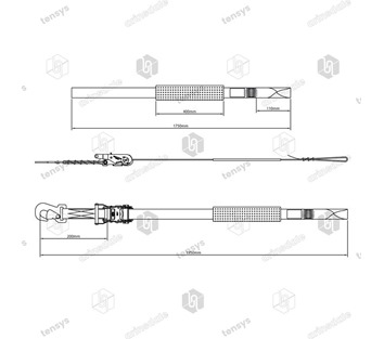 Tensys® · 35mm · 2000daN · Motorcycle Recovery Strap · Flat Snap Hook + Twisted Loop