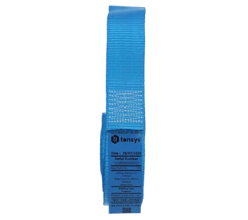 Blue · 50mm · 3.5 metre Strap · 150mm sewn flat loop