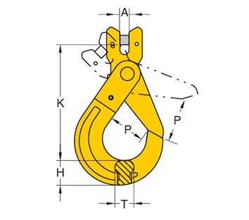 Yoke 8-026 G80 Clevis Self Locking Hook