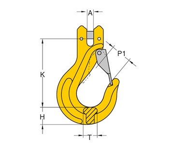 Yoke 8-043S G80 Clevis Sling Latch Hook