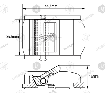 25mm · 250daN · CB · Cam Buckle