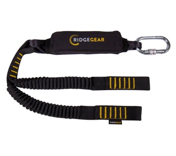 Ridgegear | RGL9 | Twin Leg Elasticated Webbing Lanyard & Shock Absorber