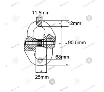 Tensys® · Xona · 10mm · Grade 8 · Component Connector · 3.15 Tonne WLL