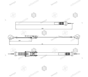 Tensys® · 50mm · 4000daN · LWH · Ratchet Lashing System · Twisted Snap Hooks