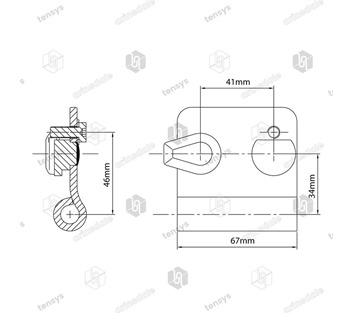 Tensys® · Captive Wire Brackets - Track Mounted