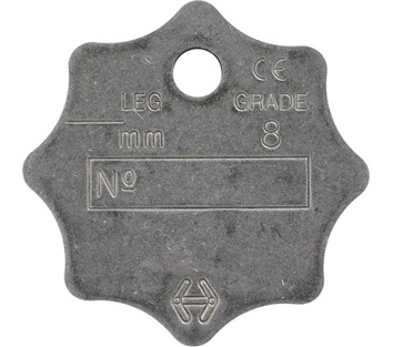 Hackett · Chain Sling ID Tags · Grade 8