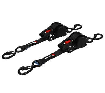 25mm Wide Auto-Retract Ratchet Tie Down Straps (2-Pack)