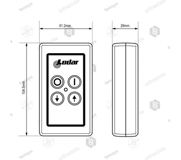 Lodar · Wireless Radio Remote System · 2 Function Transmitter Only