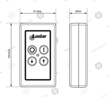 Lodar · Wireless Radio Remote System · 2 Function Transmitter Only