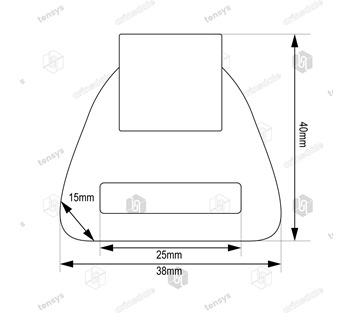 25mm · Black Nylon Cord Hook