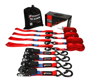 4 Pack Tie Down Straps (25mm x 5m)