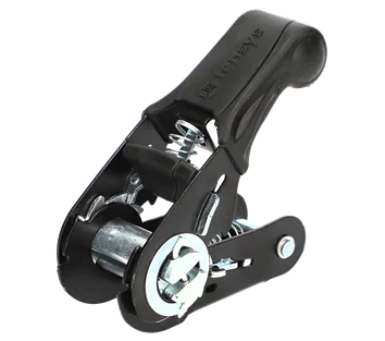 25mm Ratchet Buckle 1000daN BFmin, Black, Rubber Handle