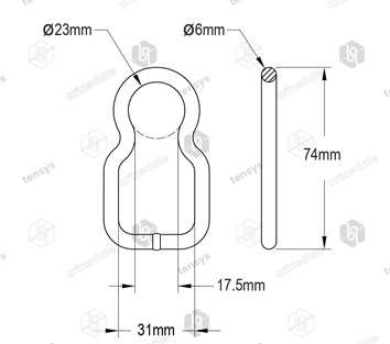 50mm · 1800daN · Waisted Ring