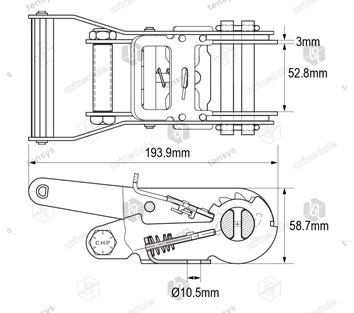 50mm · 5000daN · Wide Handled Ratchet · SWHLK