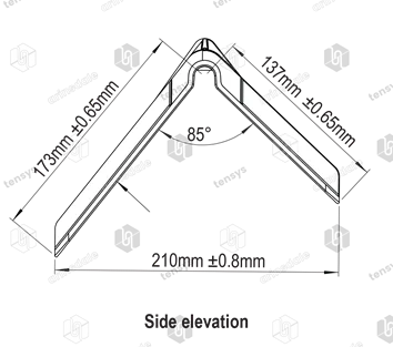 50mm · HD - Plastic Corner Protector · Black