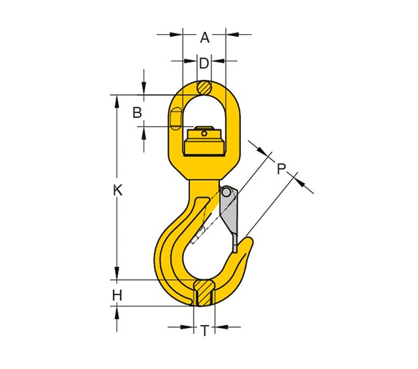 Yoke 8-049N G80 Eye Swivel Hook with Ball Bearing