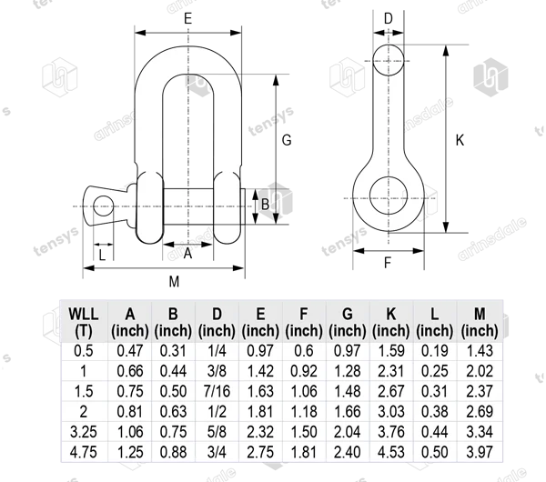 Screw Pin Dee Shackle