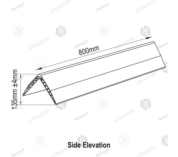 Tensys® · 800mm · Heavy Duty · Plastic Corner Protector · Orange