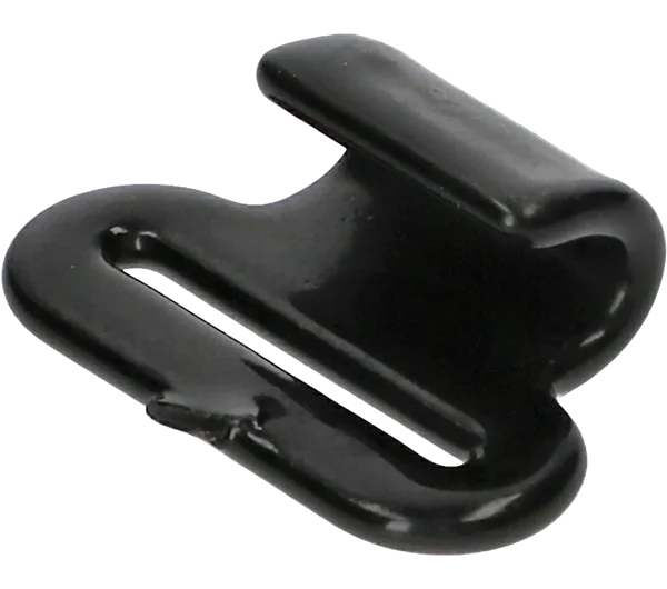 25mm · 800daN · Flat J-Hook (Black Coated)