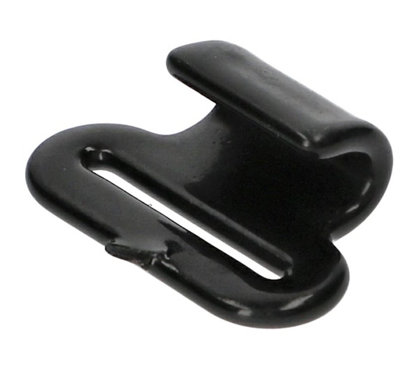 Tensys® · 25mm · 800daN · Flat J-Hook (Black Coated)