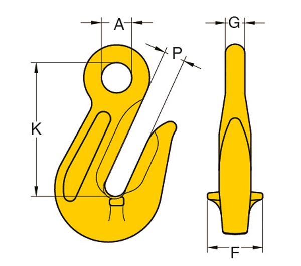 Yoke 8-041 G80 Eye Grab Hook