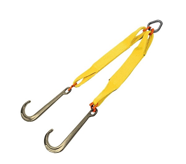 Tensys® · J Hook V-Assembly with webbing for Winching 5000 daN (Kg) Min Break Force