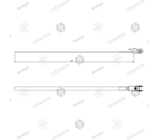 Tensys | 25mm | 1600kg (daN) | Ratchet Strap | Endless