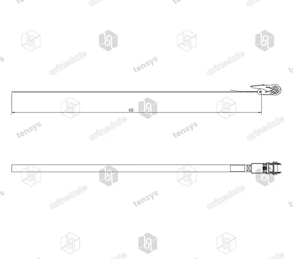 Tensys | 25mm | 1600kg (daN) | Ratchet Strap | Endless