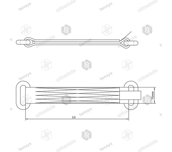Tensys® · 75mm · 10,000daN · Steel Eye Diverter Strap