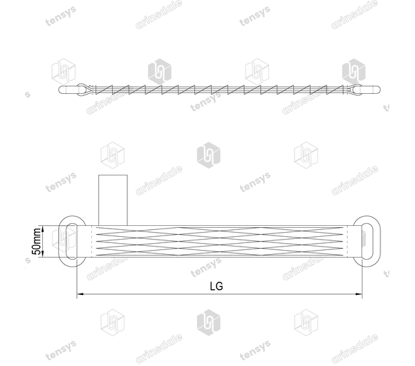 50mm · 4000daN · Steel Eye Diverter Strap