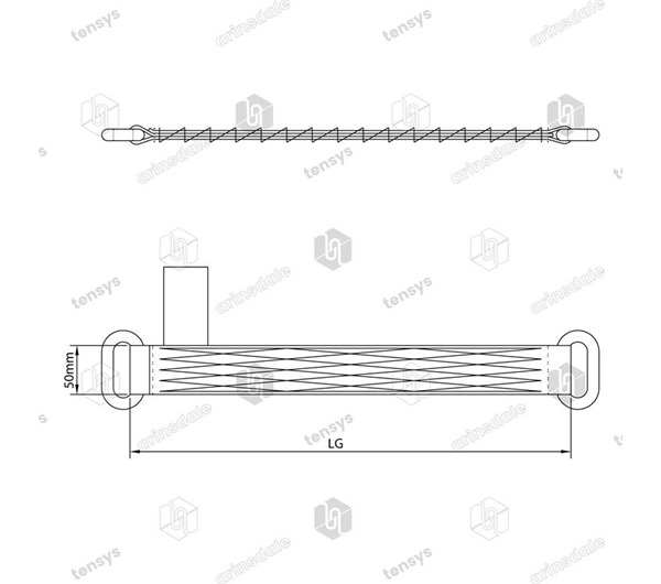 Tensys® · 50mm · 4000daN · Steel Eye Diverter Strap