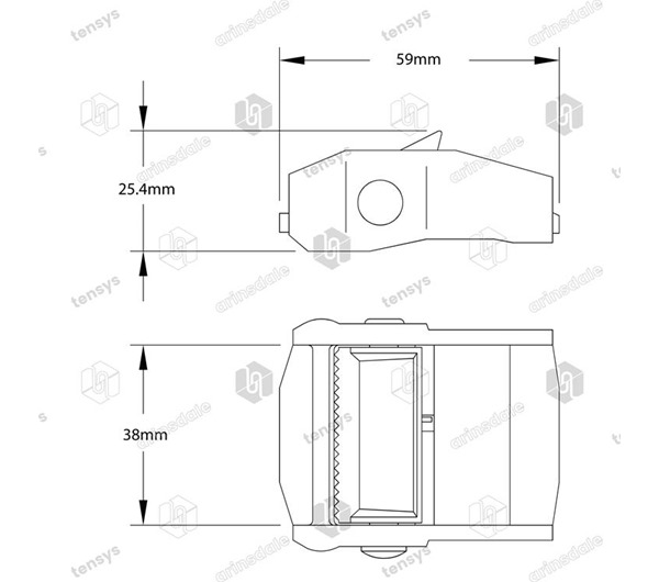 Tensys® · 35mm · 600daN · CB · Cam Buckle