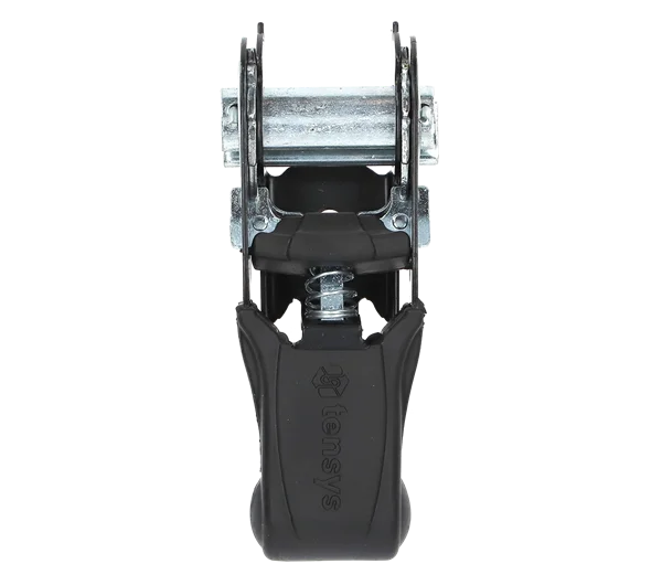 25mm Ratchet Buckle 1000daN BFmin, Black, Rubber Handle