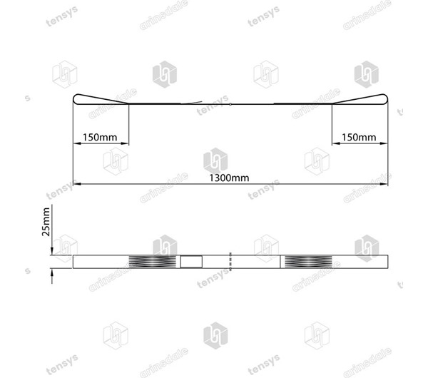 Tensys® · 25mm · 0.35 Tonne · Flat Web Slings - Single Use - Looped Ends