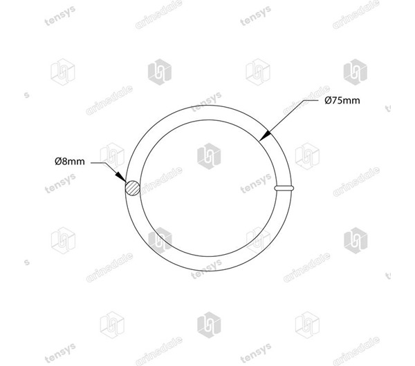 Tensys® · 75mm · 1200daN · Round Ring