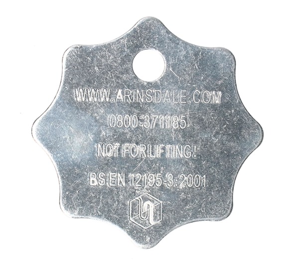 Tensys | LCTAGAL | Aluminium ID Tag for Lashing Chains