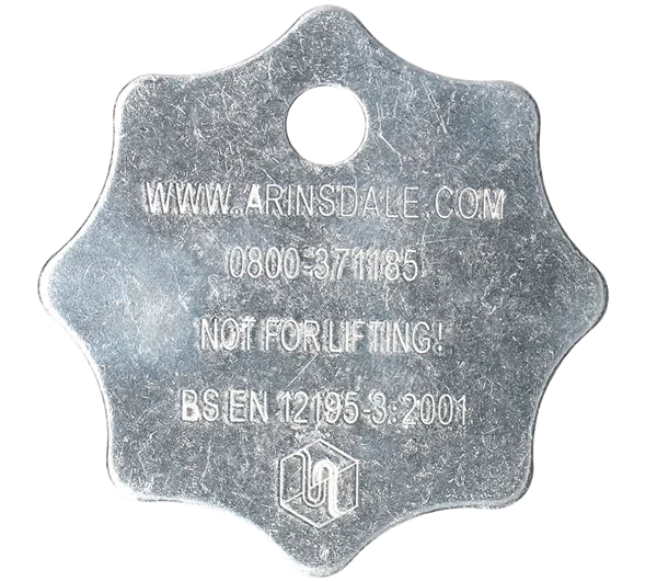 Tensys | LCTAGAL | Aluminium ID Tag for Lashing Chains