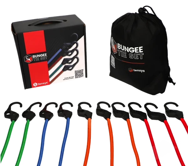 10 Pack of Bungee Cords with Hooks