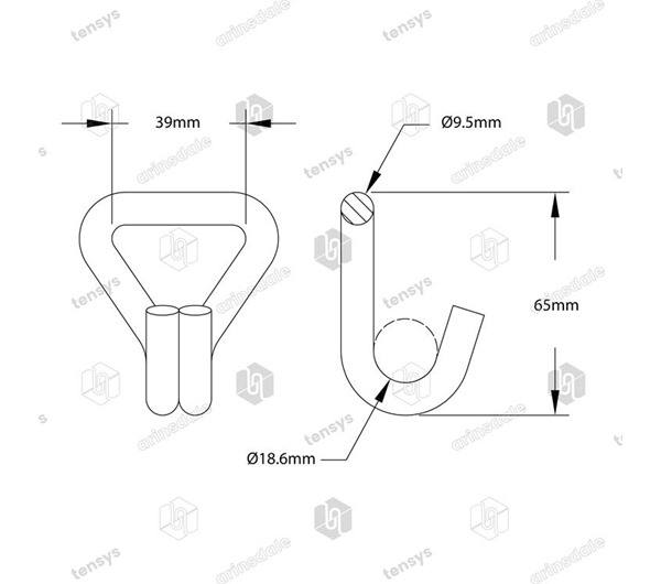 Tensys® · 35mm · 3000daN · Claw Hook