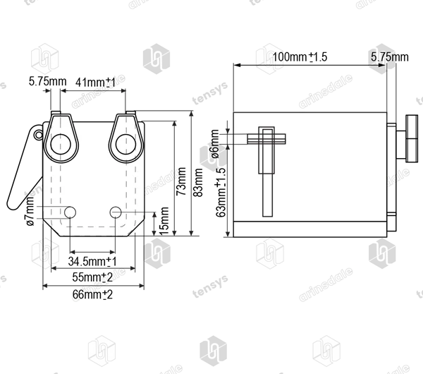 Load Bar Cups to suit 40mm x 40mm load bars - Clip and Bar