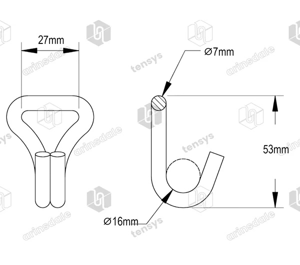 25mm · 1500daN · Claw Hook