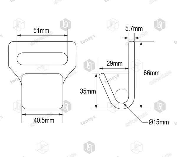50mm · 5000daN · Combi Hook
