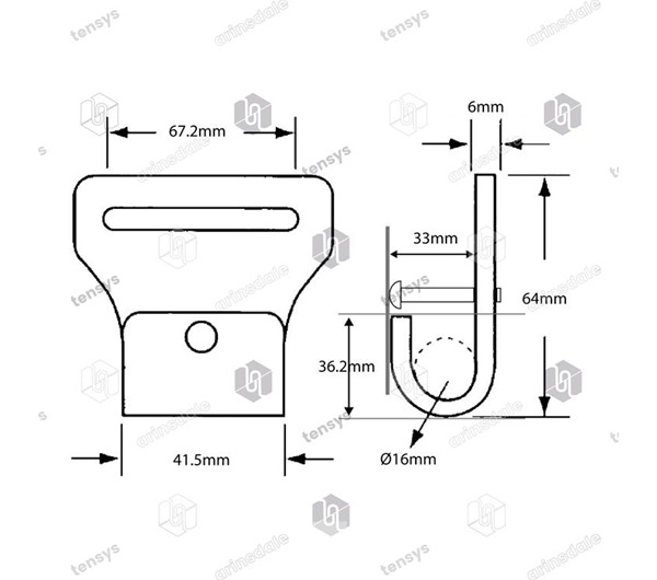 Tensys® · 50mm · 5000daN · Combi Hook
